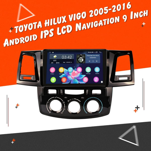 Toyota Hilux Vigo Android LCD Black 10 Inches Thailand Model - Model 2005-2016