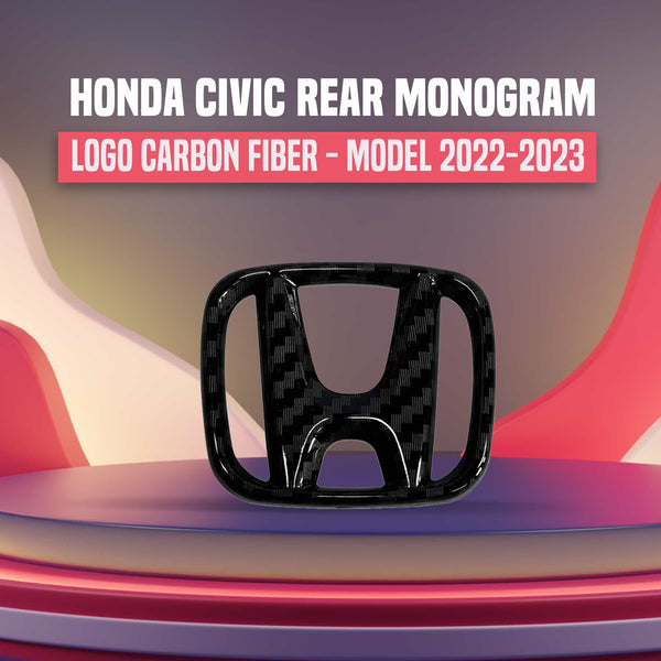 Honda Civic Rear Logo Carbon Fiber - Model 2022-2024