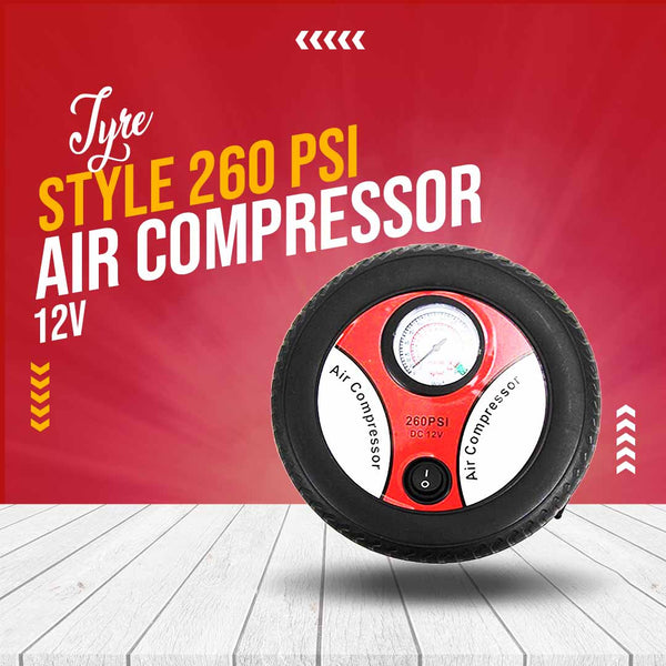 Tyre Style 260 PSI Tyre Air Compressor 12v
