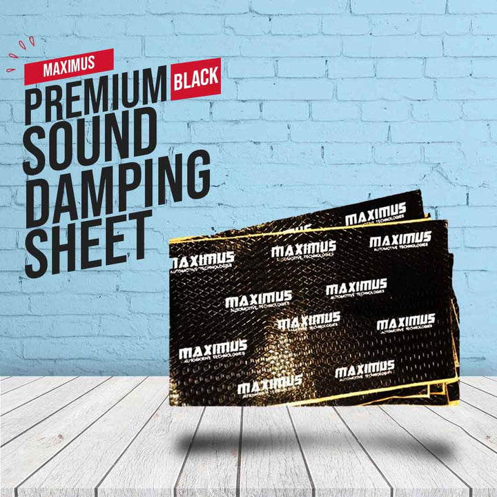 Maximus Sound Damping Deadening Sheet Premium Black - Each