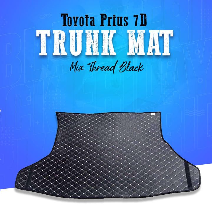 Toyota Prius 7D Trunk Mat Mix Thread Black - Model 2009-2015
