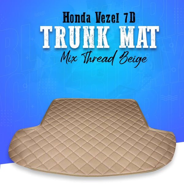 Honda Vezel 7D Trunk Mat Mix Thread Beige - Model 2013-2021