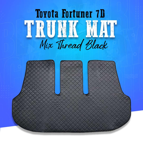 Toyota Fortuner 7D Trunk Mat Mix Thread Black - Model 2016-2021