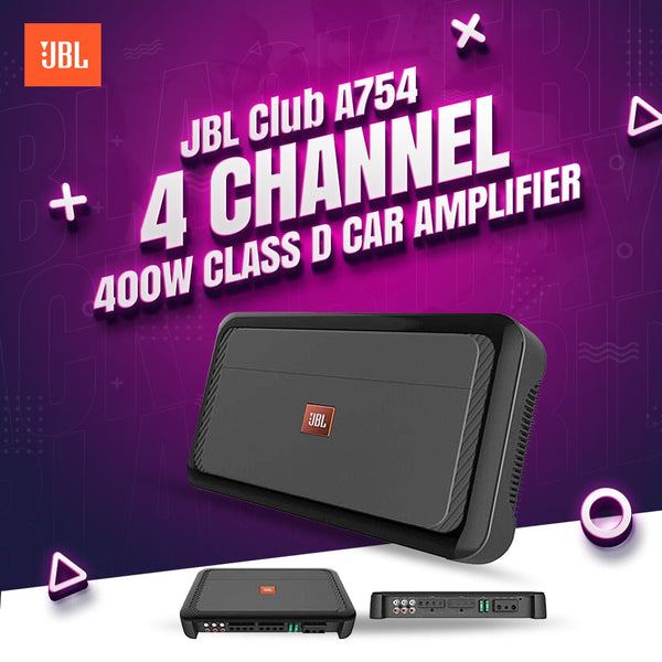 JBL Club A754 4 Channel 400W Class D Car Amplifier