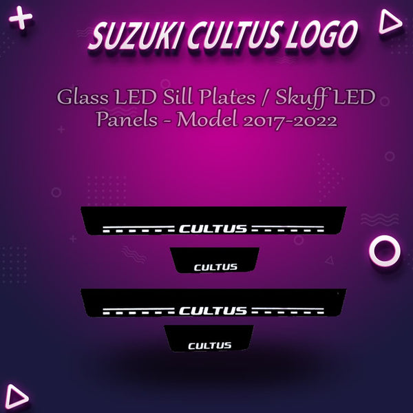 Suzuki Cultus Glass LED Sill Plates / Skuff LED Panels - Model 2017-2022