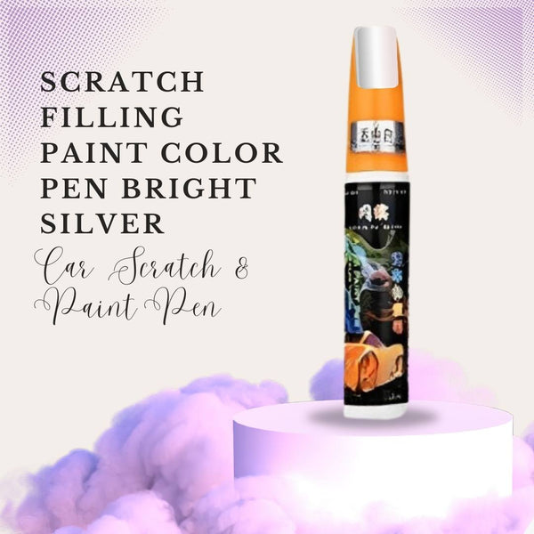Scratch Filling Paint Color Pen Bright Silver