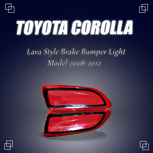 Toyota Corolla Lava Style Brake Bumper Light - Model 2008-2012