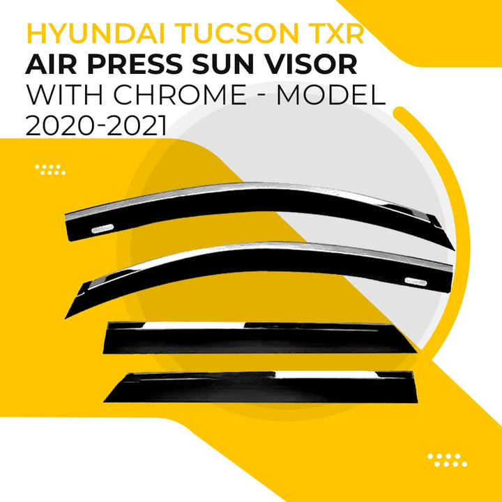 Hyundai Tucson TXR Air Press Sun Visor With Chrome 6 Pcs - Model 2020-2024