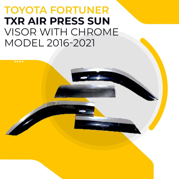 Toyota Fortuner TXR Air Press Sun Visor With Chrome- Model 2016-2021
