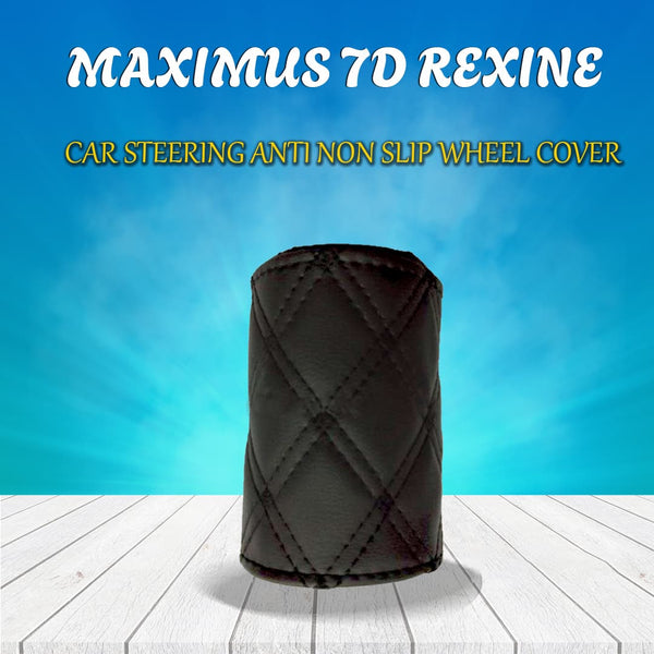 Maximus 7D Rexine Car Steering Anti Non Slip Wheel Cover