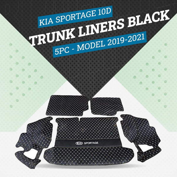 KIA Sportage 10D Trunk Liners Black 5PC - Model 2019-2024