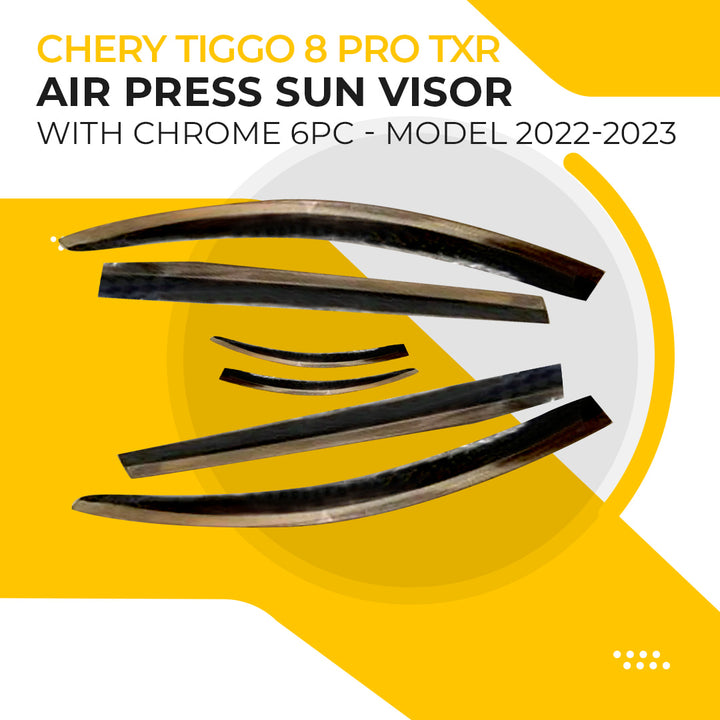 Chery Tiggo 8 Pro TXR Air Press Sun Visor With Chrome 6PC - Model 2022-2024