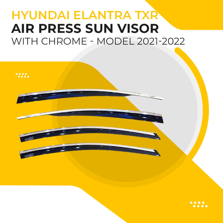 Hyundai Elantra TXR Air Press Sun Visor With Chrome 6 Pcs - Model 2021-2024