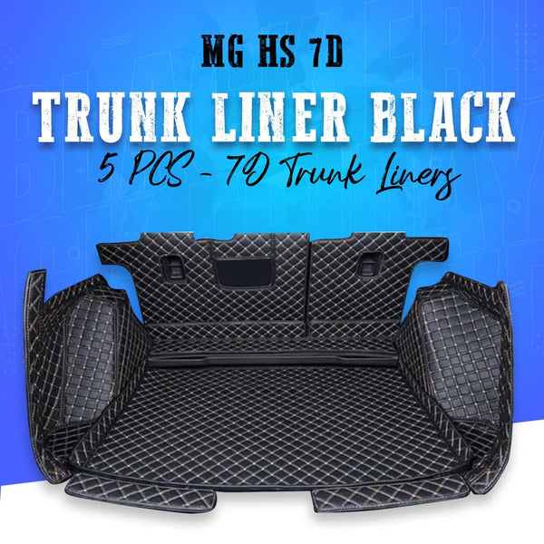 MG HS 7D Trunk Liner Black 5 PCS - Model 2020-2021