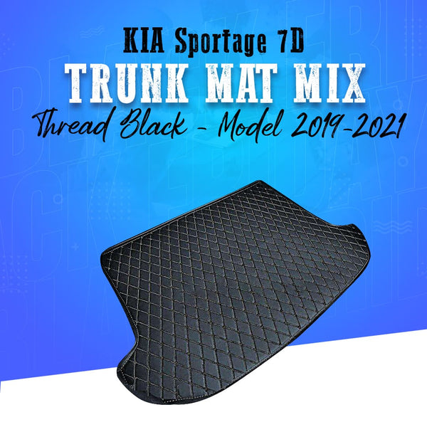 KIA Sportage 7D Trunk Mat Mix Thread Black - Model 2019-2021