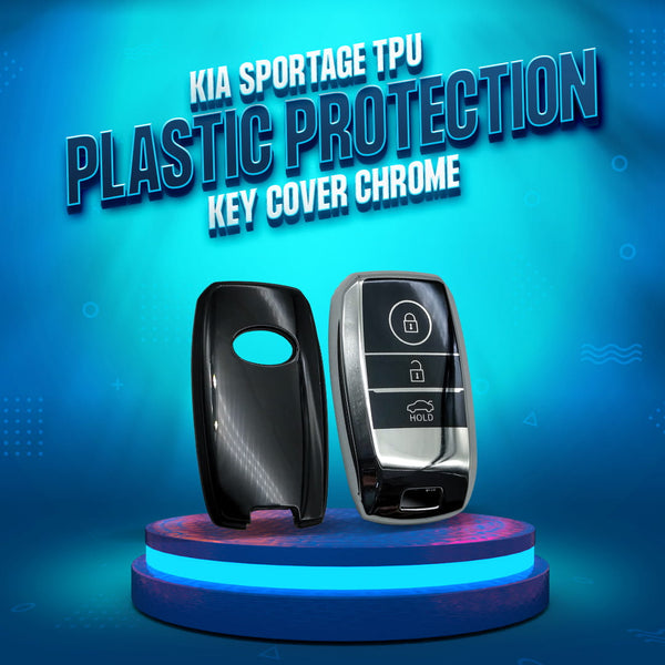 KIA Sportage TPU Plastic Protection Key Cover Chrome With Black - Model 2019-2024