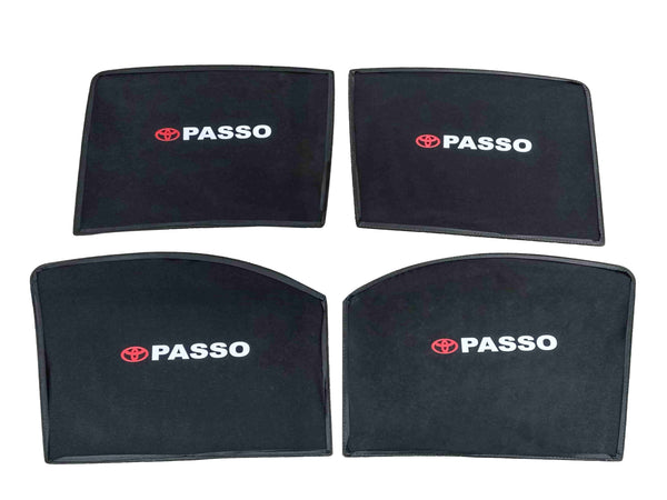 Toyota Passo Foldable & Flexible Side Sunshade With Logo - Model 2018 -2019