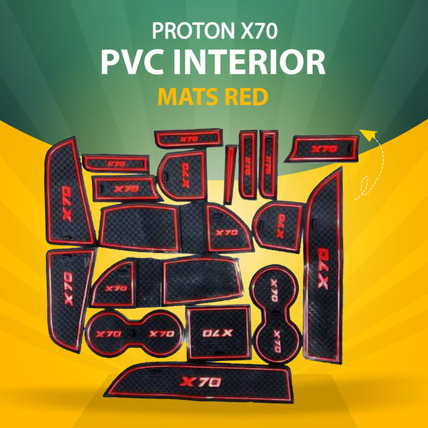 Proton X70 PVC Interior Mats Red - 2021-2024