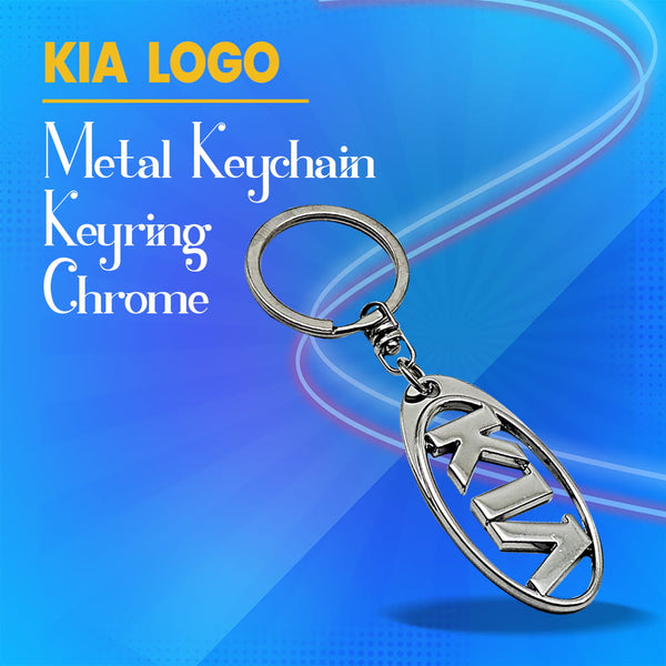 KIA Metal Keychain Keyring - Chrome