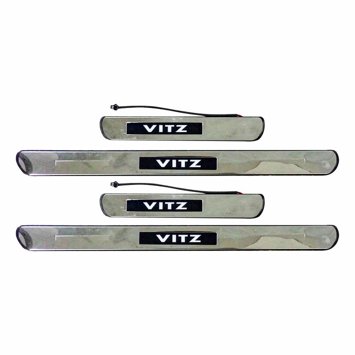 Toyota Vitz Metal LED Sill Plates Skuff LED Panels - Model 2004-2011