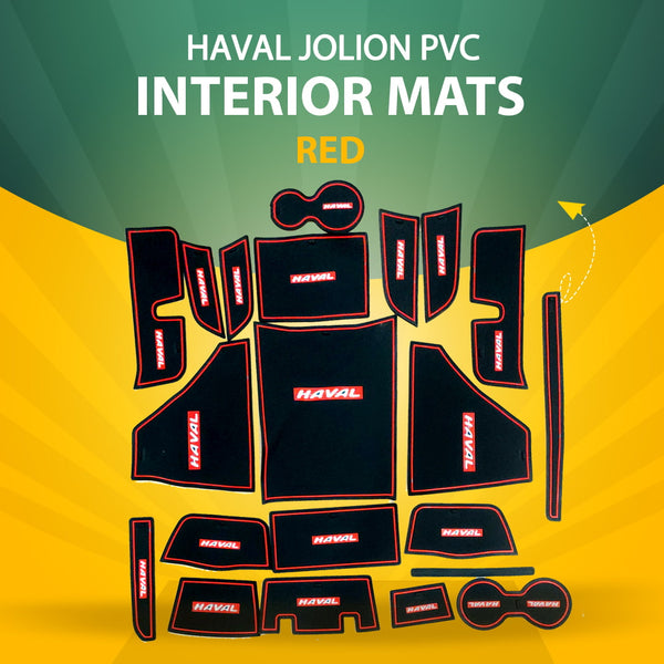 Haval Jolion PVC Interior Mats Red - 2021-2024