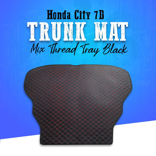 Honda City 7D Trunk Mat Mix Thread Tray Black - Model 2008-2021