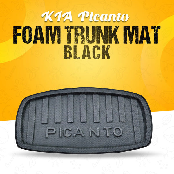 KIA Picanto Foam Trunk Mat Black - Model 2020-2024