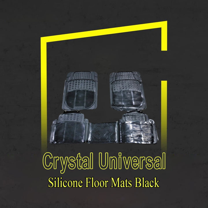 Crystal Universal Silicone Floor Mats Black 1096B - Design C