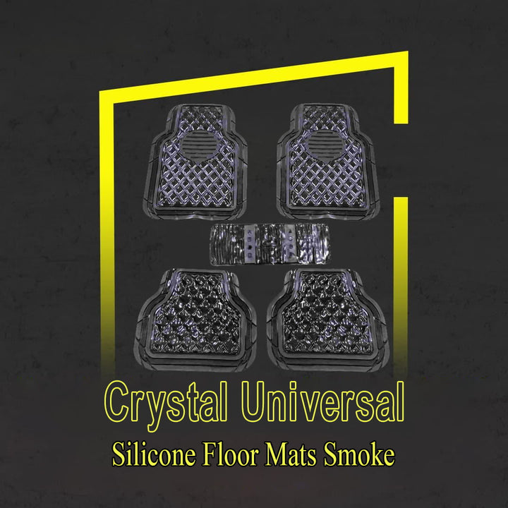 Crystal Universal Silicone Floor Mats Smoke M1097B - Design D