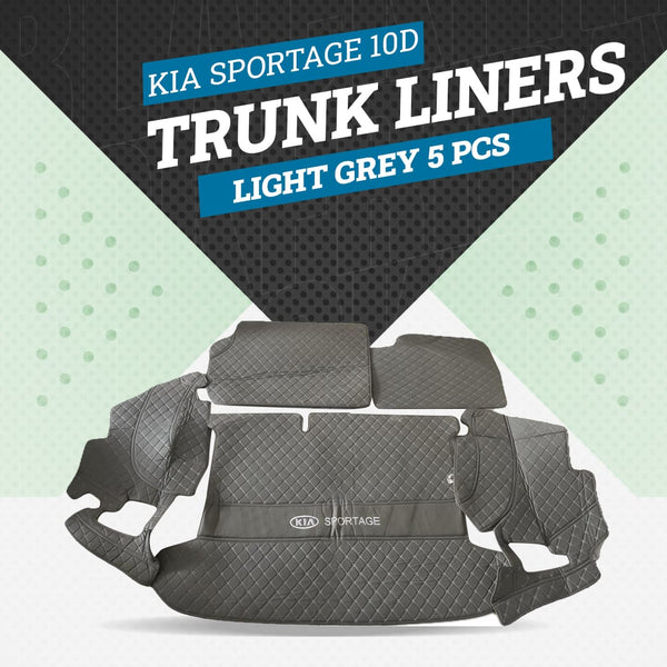 KIA Sportage 10D Trunk Liners Light Grey 5 Pcs - Model 2019-2024
