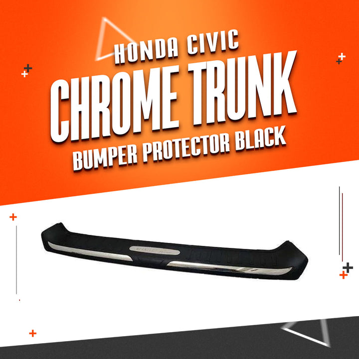 Honda Civic Chrome Trunk Bumper Protector Black - Model 2016-2021 MA001308