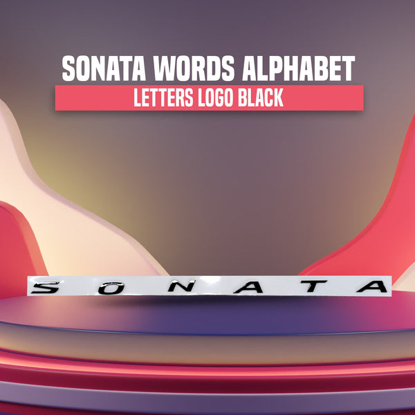 Sonata Words Alphabet Letters Logo Black