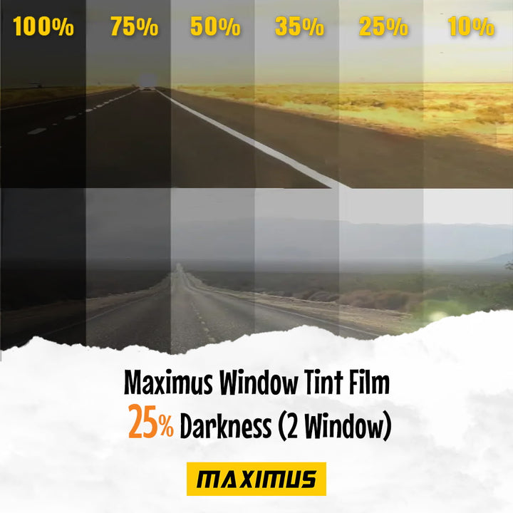Maximus Window Tint Film 25% Darkness (2 Windows)