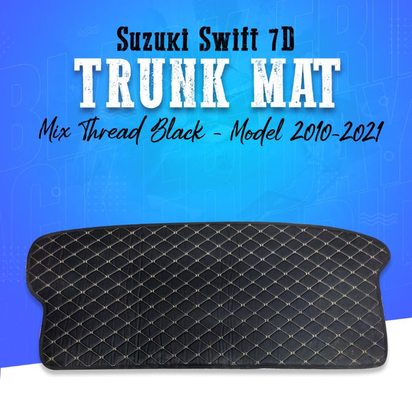 Suzuki Swift 7D Trunk Mat Mix Thread Black - Model 2010-2021