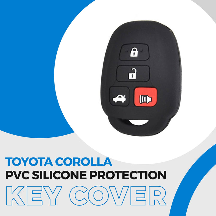 Toyota Corolla PVC Silicone Protection Key Cover 4 Button - Model 2014-2017