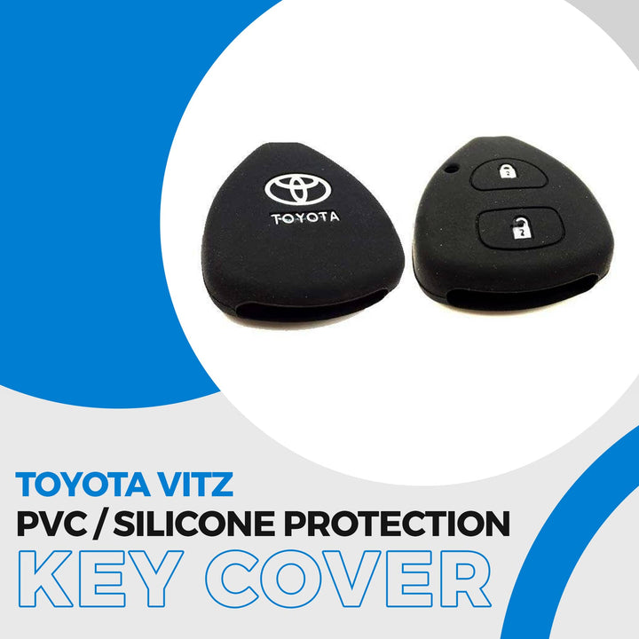 Toyota Vitz PVC Silicone Protection Key Cover 2 Button - Model 2014-2019