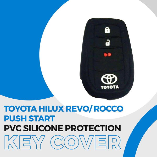 Toyota Hilux Revo/Rocco Push Start PVC Silicone Protection Key Cover 3 Buttons