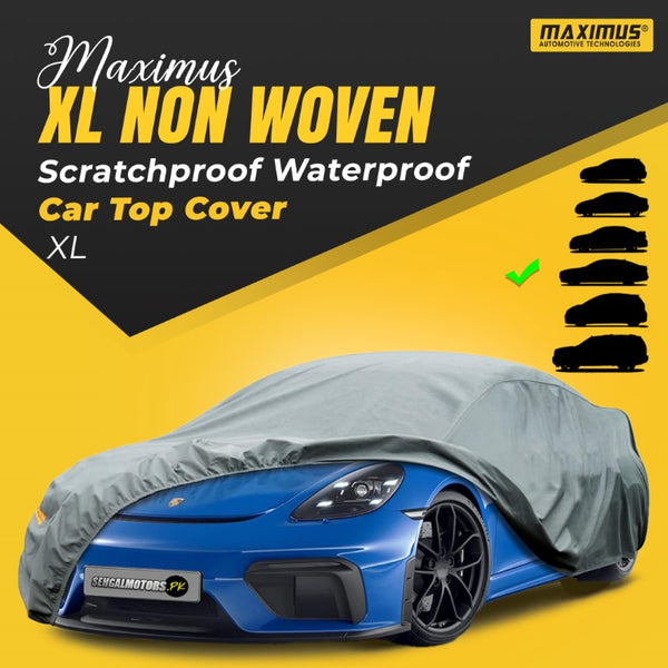 Maximus XL Non Woven Scratchproof Waterproof Car Top Cover - XL Premium Sedan Size