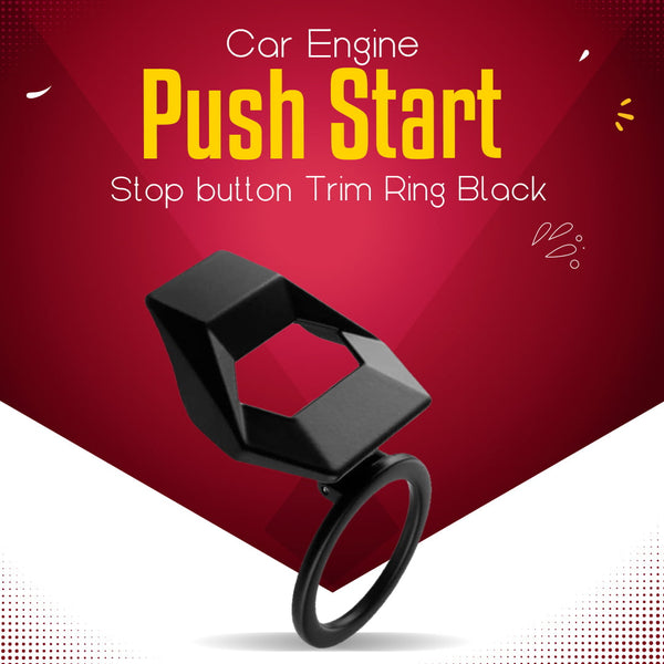 Car Engine Push Start Stop button Trim Ring Black