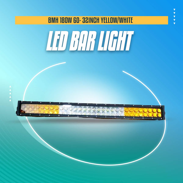 BMH 180w 60 LED Bar Light - 32inch Yellow/White
