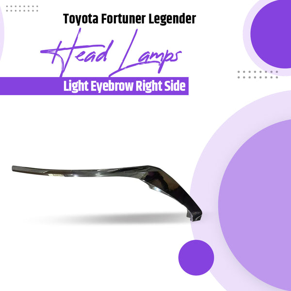 Toyota Fortuner Legender Head Lamps Light Eyebrow Right Side - Chrome Model  2022-2024