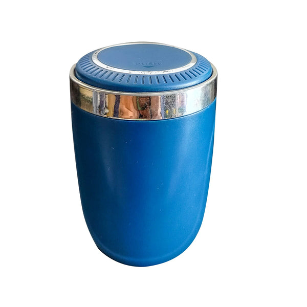 New Style Portable Car Ashtray With LED Blue And Chrome For Smokers