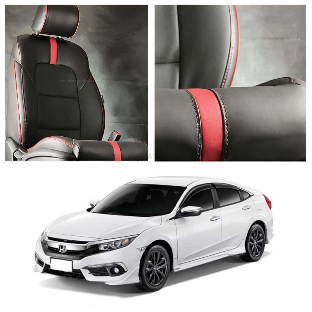 Buy Honda Civic Type R Black Red Seat Covers 2016-2021