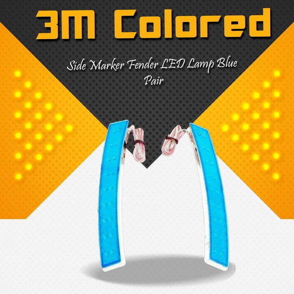 3M Colored Side Marker Fender LED Lamp Blue - Pair SehgalMotors.pk