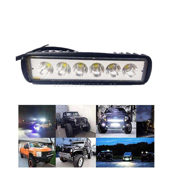 6 SMD Bar Light Universal Long - Each - Cree LED Work Light Flood Spot Light Offroad Driving LED Light Bar SehgalMotors.pk