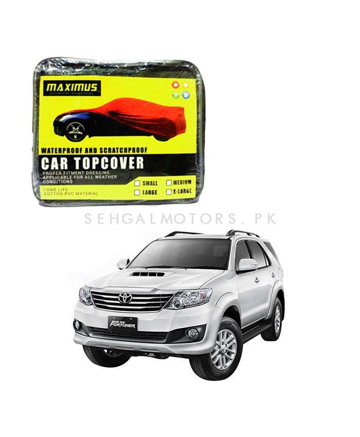 Toyota Fortuner Maximus Non Woven Scratchproof Waterproof Car Top Cover - Model 2013-2016