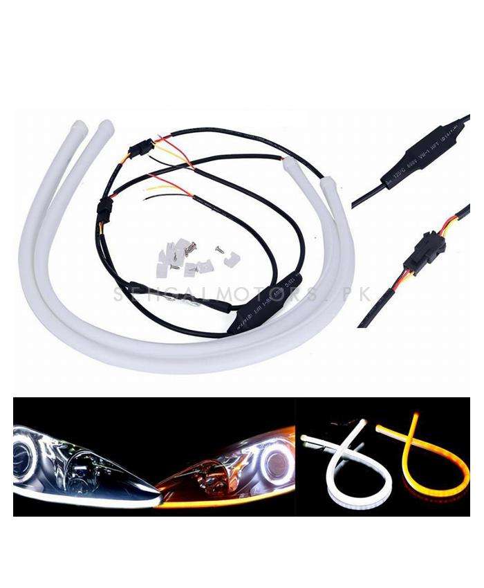 Maximus Flexible Headlight / Head Lamp Dual Color Internal DRL with 200 SMD