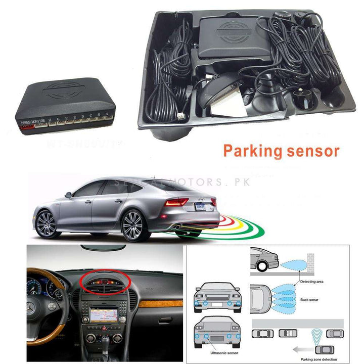 Reverse Parking Sensors detection with Sensors , Buzzer and Distance Indication LCD