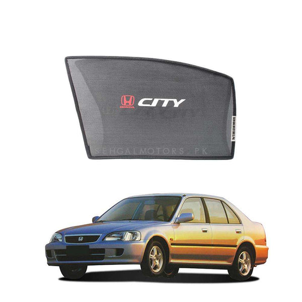 Honda City Foldable & Flexible Side Sunshade With Logo- Model 1997 - 2003