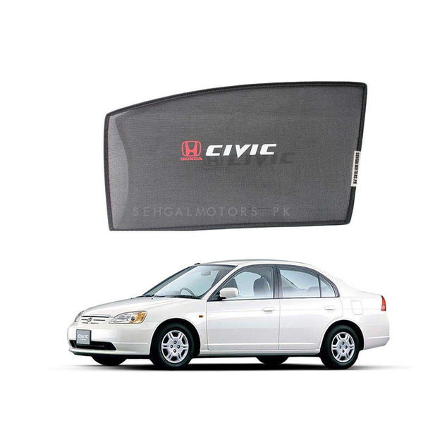 Honda Civic Side Sunshade with Logo - Model 2001-2004